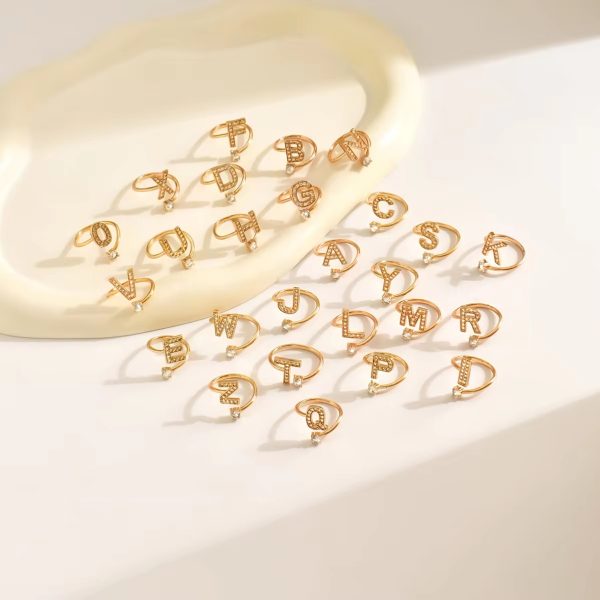 "Personalized Gold Initial Rings 35: Celebrate Your Unique Identity"