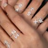 Gold Personalized Initial Letter Ring - Custom A-Z Design
