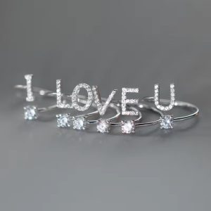 "Iconic Initial Letter Ring A-Z –1 Custom Stainless Steel Jewelry for Every Letter"