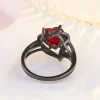 Black Heart Ring for Women