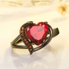 Black Heart Ring for Women