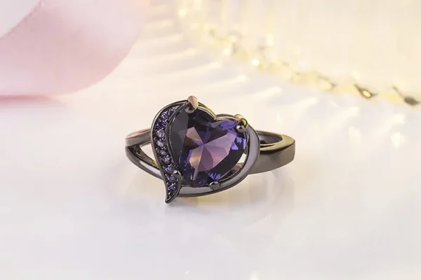 Purple Heart Ring for Women